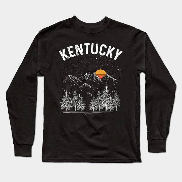 Vintage Retro Kentucky State Long Sleeve T-Shirt by DanYoungOfficial
